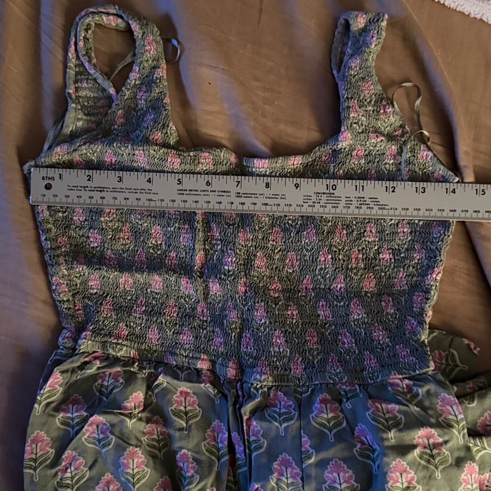 Japna Green and Pink Floral Jumpsuit Romper - Picture 5 of 5